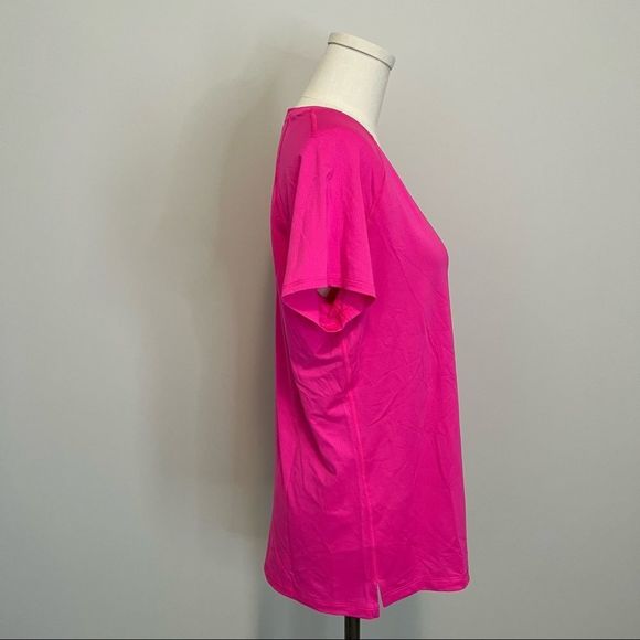 NWT Under Armour Heat Gear V-Neck T-Shirt Hot Pink Carpe Diem Graphic - Picture 4 of 10